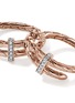  - JOHN HARDY - Spear Diamond Pavé 14K Rose Gold Hoop Earrings