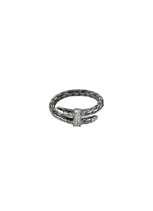 首图 - 点击放大 - JOHN HARDY - Spear Diamond Pavé Black Rhodium Wrap Ring — Size 9