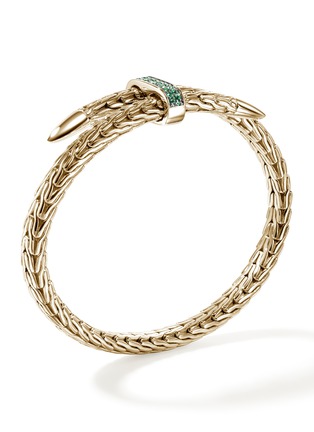 细节 - 点击放大 - JOHN HARDY - Spear Emerald 14K Gold Bypass Flex Cuff — Size S