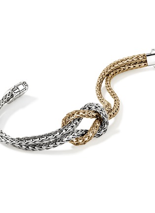 正面 -点击放大 - JOHN HARDY - Love Knot 14K Gold Sterling Silver Double Row Bracelet — Size US