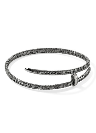 细节 - 点击放大 - JOHN HARDY - Spear Diamond Pavé Sterling Silver Choker Necklace — Size 15