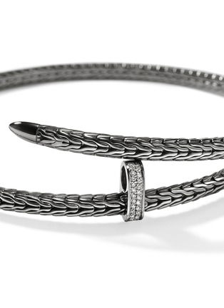 细节 - 点击放大 - JOHN HARDY - Spear Diamond Pavé Sterling Silver Choker Necklace — Size 15