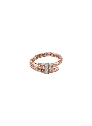 首图 - 点击放大 - JOHN HARDY - Spear Pavé 14K Rose Gold Wrap Ring — Size 7