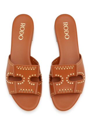 细节 - 点击放大 - RODO - Sellier 15 Studs Leather Sandals