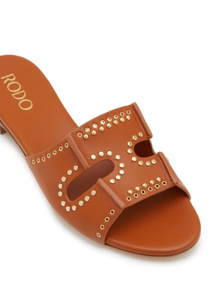 细节 - 点击放大 - RODO - Sellier 15 Studs Leather Sandals