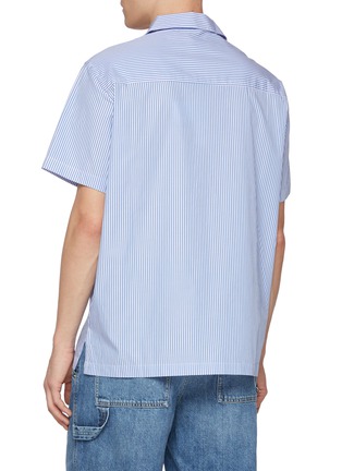 背面 - 点击放大 - JOSHUA’S - Smiley Motif Pocket Striped Cotton Shirt