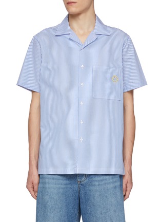 首图 - 点击放大 - JOSHUA’S - Smiley Motif Pocket Striped Cotton Shirt