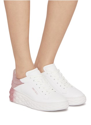 模特儿示范图 - 点击放大 - JIMMY CHOO - Diamond Leather Women's Sneakers