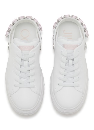 细节 - 点击放大 - JIMMY CHOO - Diamond Maxi Crystal Leather Women's Sneakers