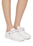 模特儿示范图 - 点击放大 - JIMMY CHOO - Diamond Maxi Crystal Leather Women's Sneakers