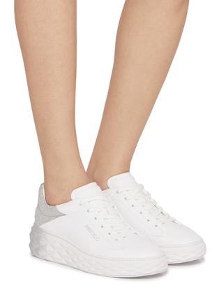 模特儿示范图 - 点击放大 - JIMMY CHOO - Diamond Leather Women's Sneakers