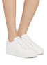 模特儿示范图 - 点击放大 - JIMMY CHOO - Diamond Leather Women's Sneakers