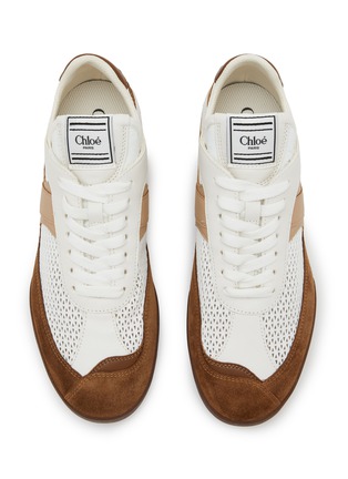 细节 - 点击放大 - CHLOÉ - Chloe Kick Mesh Leather Sneakers