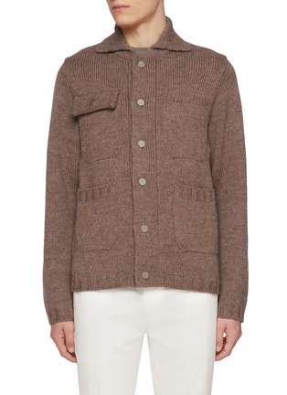 首图 - 点击放大 - TOMORROWLAND - Spread Collar Multiple Pocket Wool Cardigan