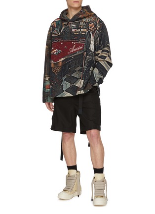 模特儿示范图 - 点击放大 - AMIRI - Bar and Pool Tapestry Cotton Hoodie