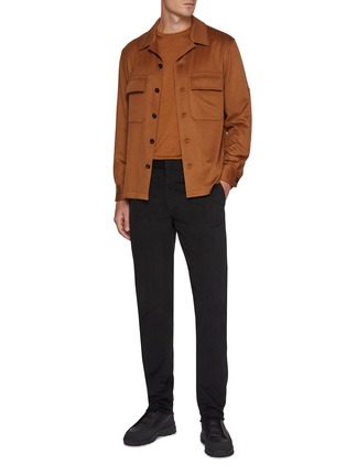 模特儿示范图 - 点击放大 - ZEGNA - Oasi Cashmere Shirt Jacket