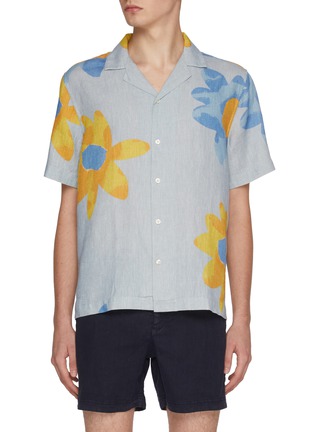 首图 - 点击放大 - FRESCOBOL CARIOCA - x John Booth Floral Print Linen Shirt