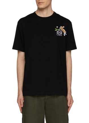 首图 - 点击放大 - LOEWE - Embroidered Anagram Print Cotton T-Shirt