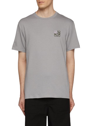 首图 - 点击放大 - LOEWE - Embroidered Two-Toned Anagram Cotton T-Shirt