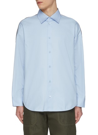 首图 - 点击放大 - LOEWE - Hybrid Knit Back Cotton Wool Shirt