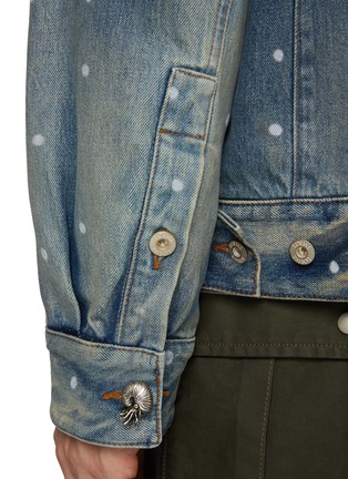  - LOEWE - Detachable Shearling Collar Printed Denim Jacket