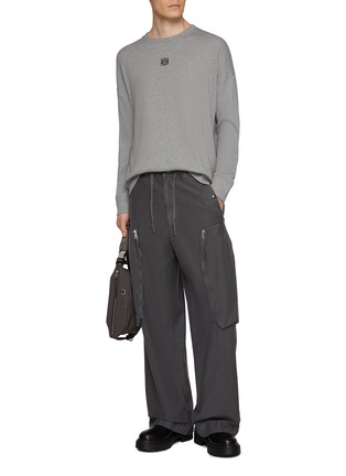 模特儿示范图 - 点击放大 - LOEWE - 纯棉 ANAGRAM 刺绣 T 恤