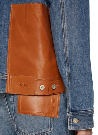  - LOEWE - 皮革拼贴牛仔夹克