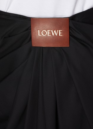  - LOEWE - Logo Patch Draped Front Cotton Silk Pants