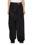 首图 - 点击放大 - LOEWE - Logo Patch Draped Front Cotton Silk Pants