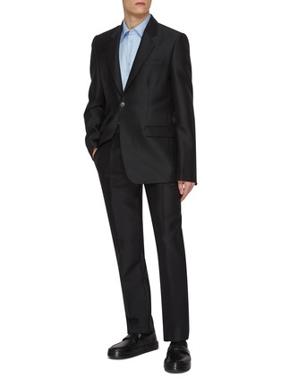 模特儿示范图 - 点击放大 - LOEWE - Single Breasted Wool Silk Blazer
