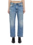 首图 - 点击放大 - R13 - Boyfriend Asymmetrical Half Raw Hem Jeans