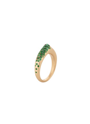 首图 - 点击放大 - NADA GHAZAL - The Arch Luck 18K Gold Tsavorite Small Ring — EU 49