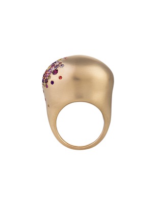 首图 - 点击放大 - NADA GHAZAL - My Muse Cocoon Summer Nights Gold Sapphire Oval Ring — Size EU52