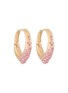 首图 - 点击放大 - NADA GHAZAL - The Arch Self Love 18K Gold Sapphire Big Hoop Earrings