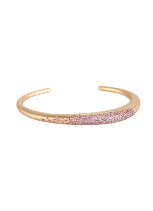 首图 - 点击放大 - NADA GHAZAL - My Muse Urban Colour Gold Pink Sapphire Thin Cuff — Size 16cm