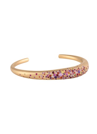 首图 - 点击放大 - NADA GHAZAL - My Muse Urban Summer Nights Gold Sapphire Thick Cuff — Size 16cm