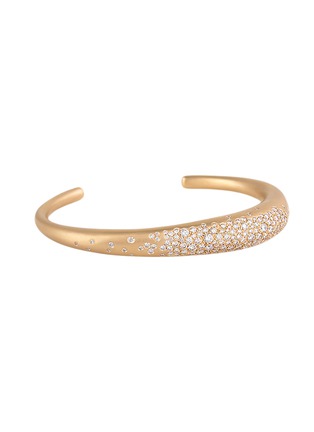 首图 - 点击放大 - NADA GHAZAL - My Muse Urban Winter Gold Diamond Thick Cuff — Size 17cm