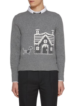 首图 - 点击放大 - THOM BROWNE - Holiday Hector House Virgin Wool Sweater