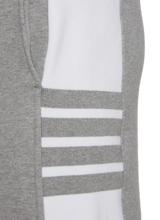  - THOM BROWNE - Four Bar Colour Block Cotton Sweatpants