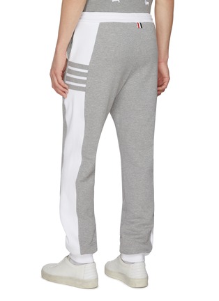 背面 - 点击放大 - THOM BROWNE - Four Bar Colour Block Cotton Sweatpants