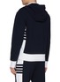 背面 - 点击放大 - THOM BROWNE - Four Bar Colour Block Zip Up Cotton Hoodie