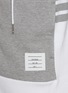  - THOM BROWNE - Four Bar Colour Block Zip Up Cotton Hoodie