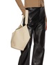 模特儿示范图 - 点击放大 - KHAITE - Small Lotus Leather Tote