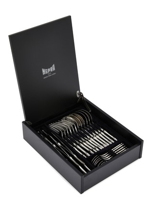 细节 –点击放大 - MEPRA - Bali Silver Cutlery Set With Wooden Box