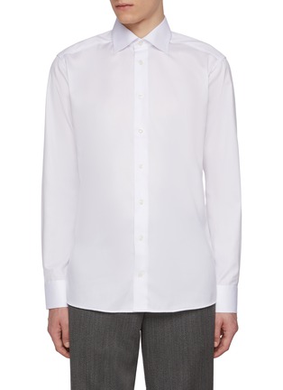 首图 - 点击放大 - ETON - Spread Collar Cotton Shirt