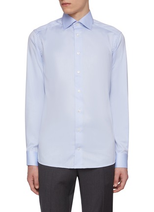 首图 - 点击放大 - ETON - Spread Collar Cotton Shirt