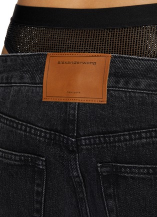  - ALEXANDERWANG - 水钻网眼布拼接牛仔裤