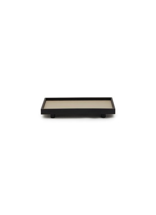 首图 –点击放大 - GIOBAGNARA - Jeremy Leather Insert Wenge Wood Tray — Stone