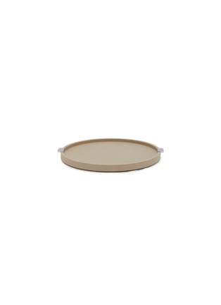 首图 –点击放大 - GIOBAGNARA - Puccini Leather Covered Round Tray — Stone