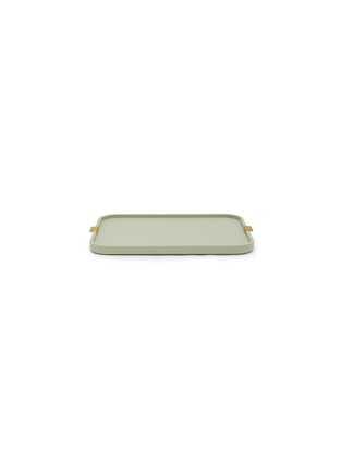 首图 –点击放大 - GIOBAGNARA - Puccini Leather Covered Rectangular Tray — Celadon